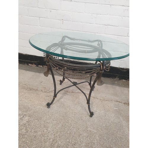 230 - 2 Good Quality Glass And Metal Occasional Tables