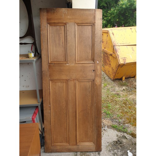 421 - Early 1900s Wooden 4 Panel Door 2090 x 860 x 44 mm