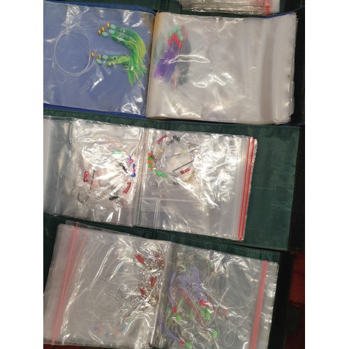 66E - Large Selection Sea Fishing Casts With Lures etc All In Pouches