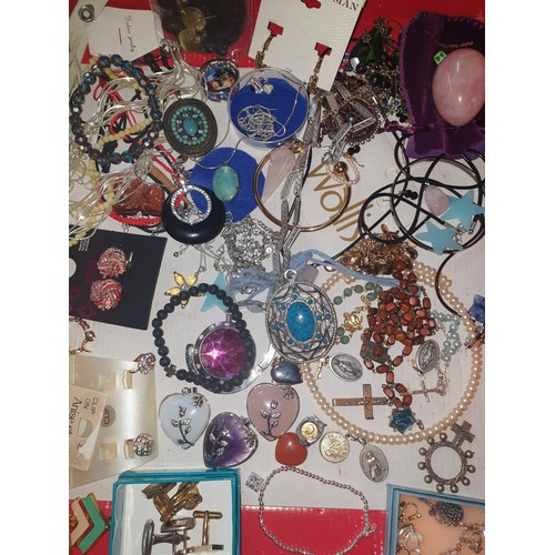 46 - A Large Tray Of Costume Jewellery