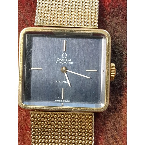 25 - Omega Deville Automatic Wrist Watch With Top Quality Gold Plated Strap