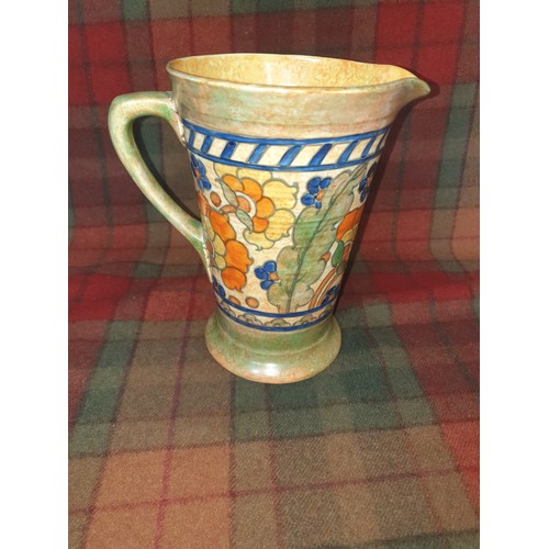 115 - A Signed Charlotte Rhead Hand Painted Tube Lined Water Jug [19cm in height]