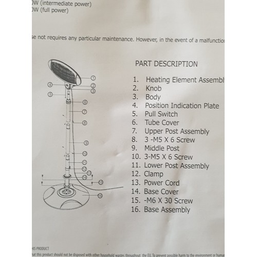 367 - Electric Patio Heater [Boxed]