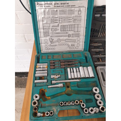 314 - 3 Assorted Tool Kits Socket Set, Driver Set etc