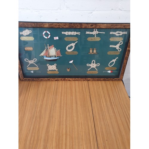 121 - A vintage Nautical display case of 