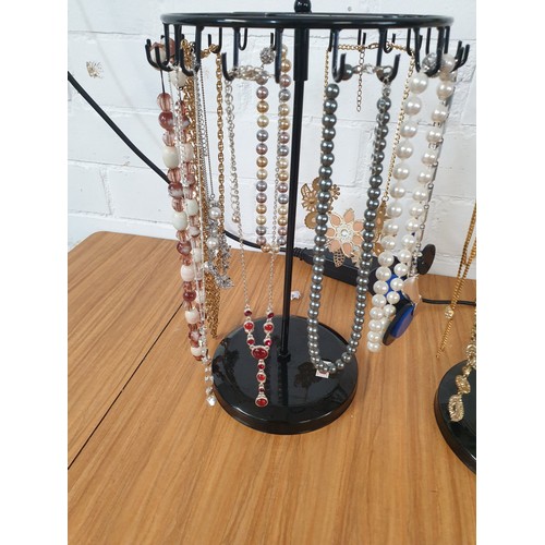 62 - 2 New Carousel Stands Of Costume Jewellery Stands Included