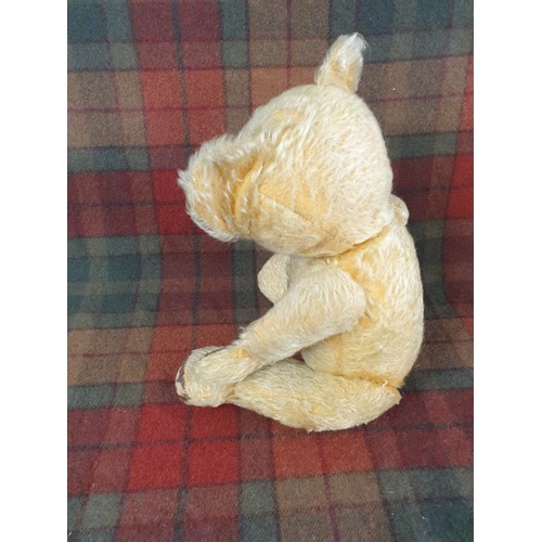 127 - Vintage Teddy Bear With Glass Eyes Moving Limbs