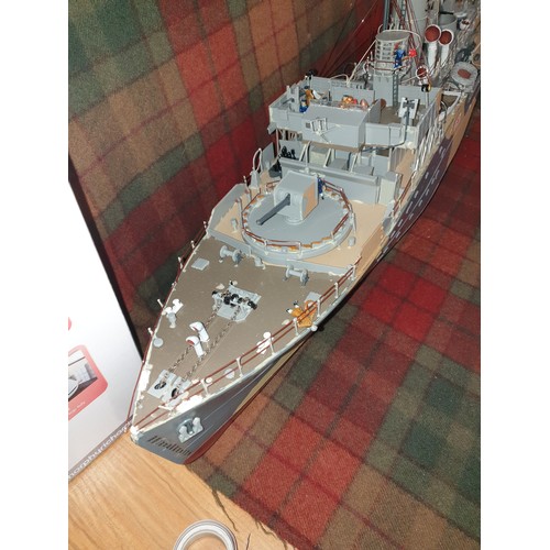 398 - A Large  Battleship With Figures etc