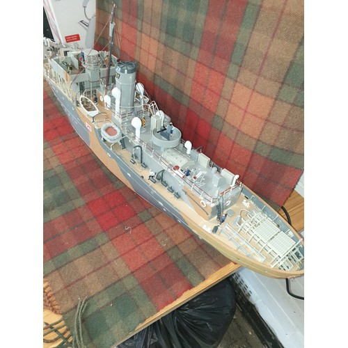 398 - A Large  Battleship With Figures etc