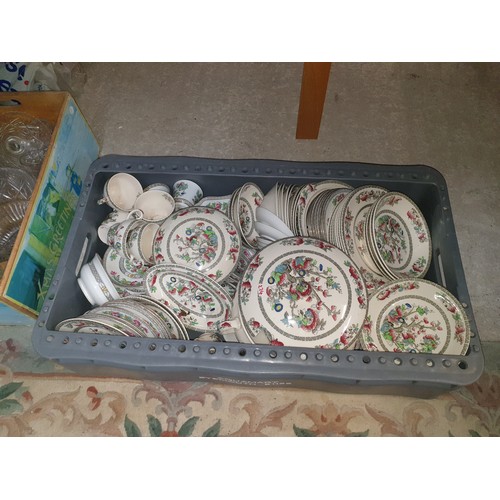 417 - A Huge Crate Of Indian Tree Pattern Dinner and Tea Ware (Not For Posting )