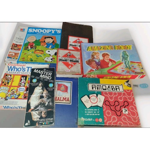 420 - A Selection Of Vintage Games To Include Amazing Robotm Matchbox Motorway M2, Monopoly &  Master Mind... 