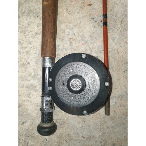 90 - Shakespeare Speedex Fly Reel With Line And Backint With 10 ft Fly Rod