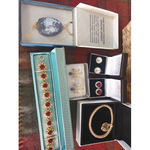 40A - Basket Of Costume Jewellery Including Boxed Jewellery