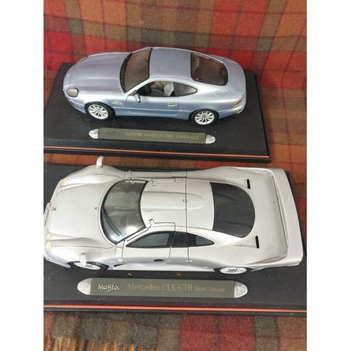 180 - 4 Large Scale Models Sports Cars Including Classic 1950 Chevy Bel Air All On Plinths