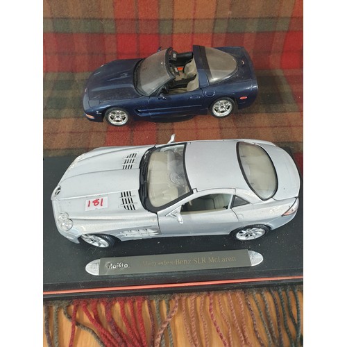 181 - 5 Assorted Large Scale Models Including Stretch Limo, Viper GTS, Shelby etc