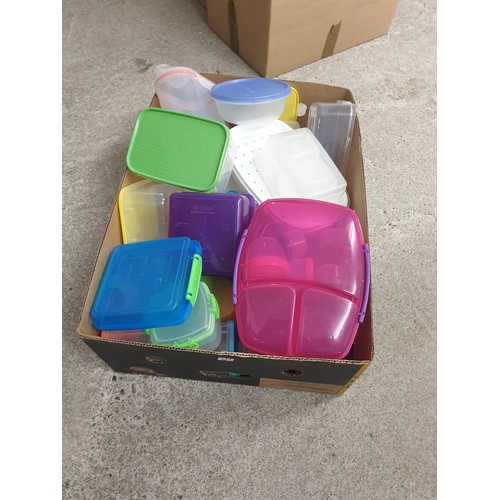 432 - Large Box Of Tupperware Storage Boxes Etc Handy For Arts And Crafters