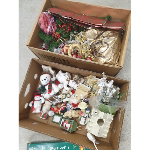 437 - 2 Boxes Of Christmas Decorations etc