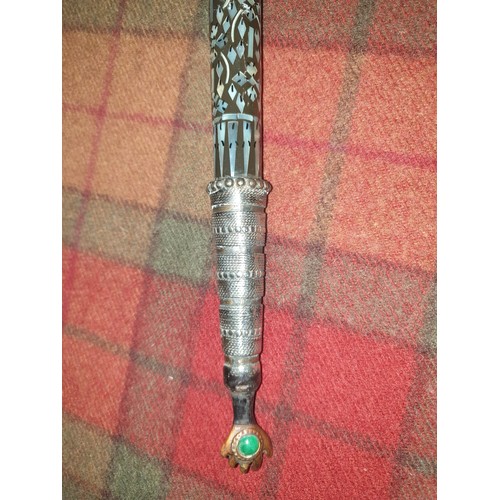 14 - Russian Silver And Mother Of Pearl Back Scratcher [62 cms Long]