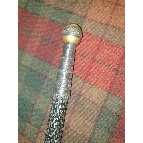 14 - Russian Silver And Mother Of Pearl Back Scratcher [62 cms Long]