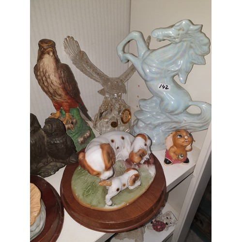 142 - A Selection Of Collectables Owls, Horses & Birds Of Prey etc