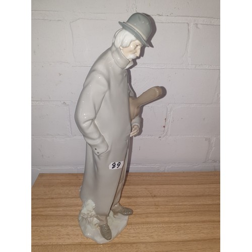 89 - Super Rare Early Imprssed Marking Lladro Figure The Violin Player Stands [34cm Tall]