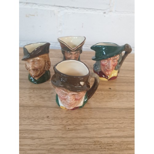 117 - 4 Doulton Early Toby Jugs Dick Turpin, Robin Hood, Pied Piper And Paddy