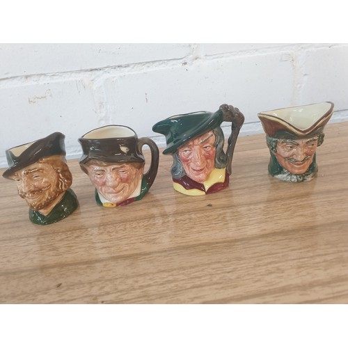 117 - 4 Doulton Early Toby Jugs Dick Turpin, Robin Hood, Pied Piper And Paddy