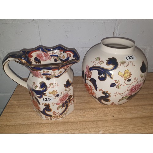 125 - Masons Ironstone Mandalay Pattern Jug And Vase