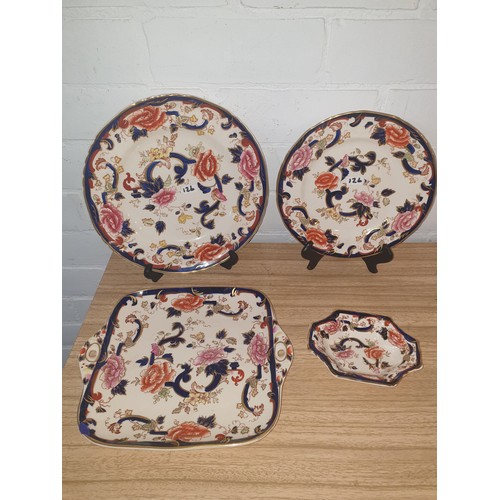 126 - 4 Assorted Masons Ironstone Mandalay Pattern Plates