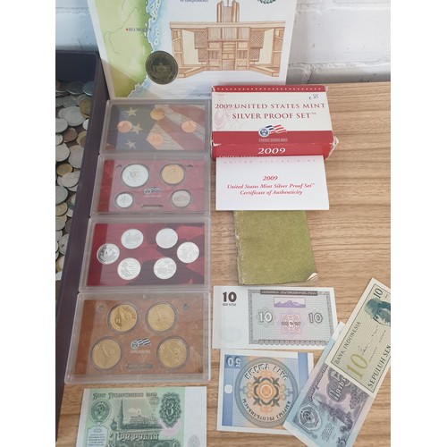163 - Large Collection Of Coins Loose And Some Mint Coins To Include 2009 United States Mint Silver Proof ... 