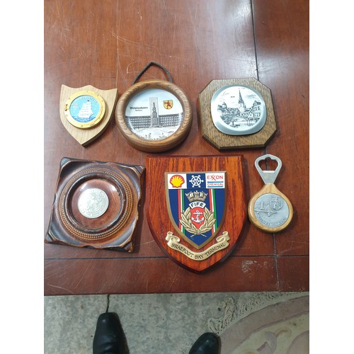 179 - Box Of Collec tables To Include Nautical Knots Display Plaques And BB Coin in Wooden Frame