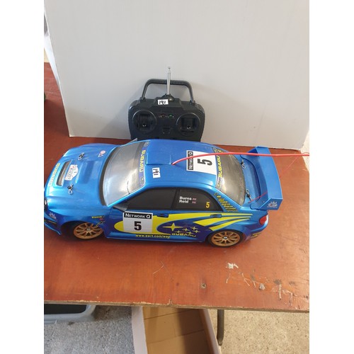 191 - Subaru Hand Built Remote Control Car With  Remote Lots Spare Parts Complete With Magazines