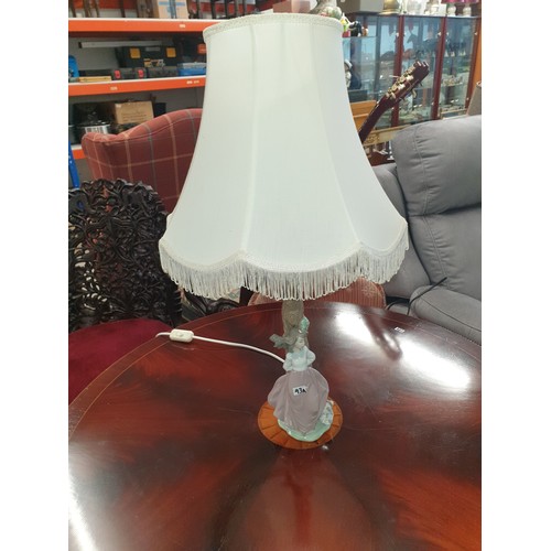 93A - Large Nao Girl With Basket Of Flowers Table Lamp 62 cm Tall