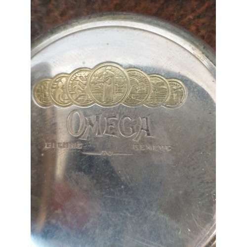 15 - Omega Silver & yellow metal  Pocket Watch [Working order]