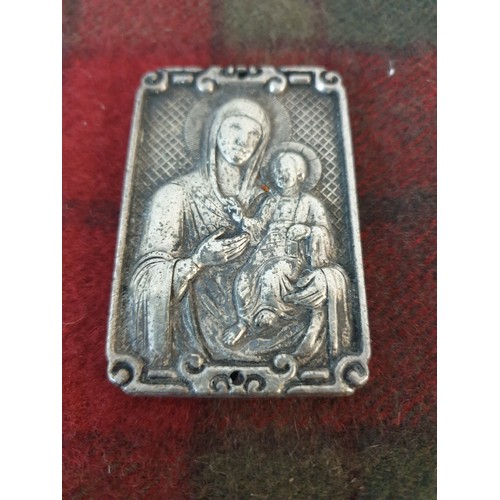 17 - Rare Russian Silver hall marked Religious Icon