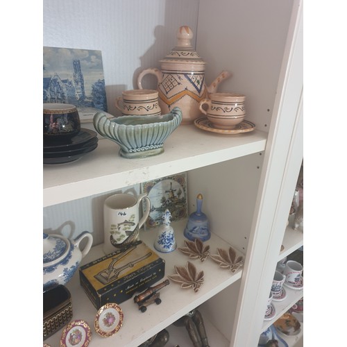 146 - 2 Shelves Of Collectables Limoges, Wade Carlton Wear Etc