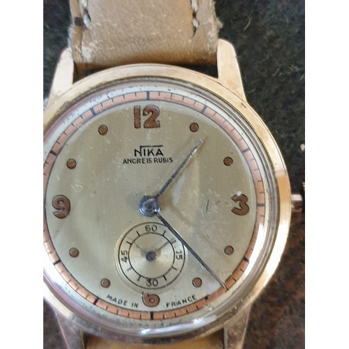 42E - Vintage  Nika Wrist Watch Working