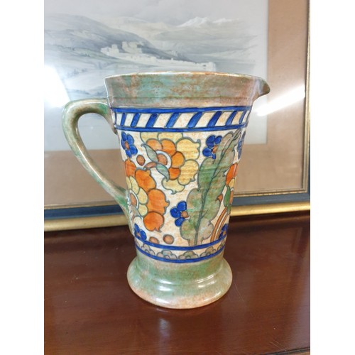 98 - Large Signed Charlotte Rhead Tube Lined Pattern Jug