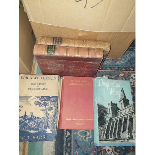 145 - Box Of Vintage Books And 1955 Edinburgh Festival Items, Jessie M King Memorabilia etc