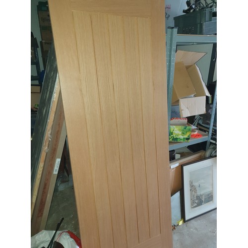 412 - Solid Wood 5 Long Panel Door 1980 mm x 760 mm