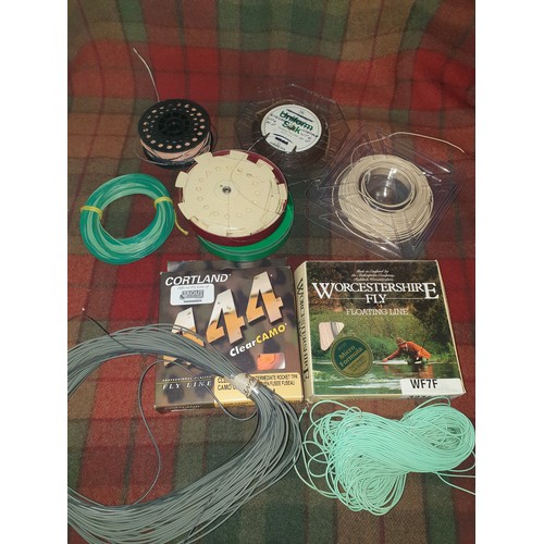 73 - Selection Of Fly Fishing Lines Casts And Spare Spool with Line