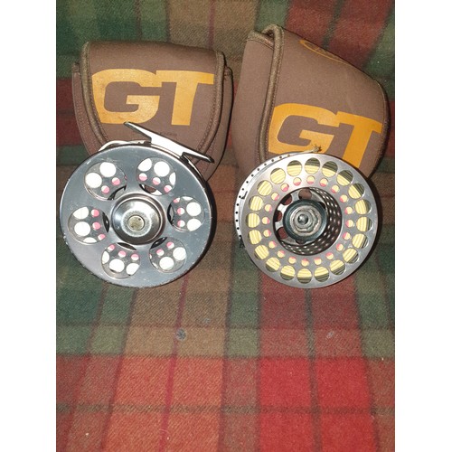 80 - Top Quality Vision GT Fly Reel With Spare Spool 2 Lines 2 Backing And 2 Pouches