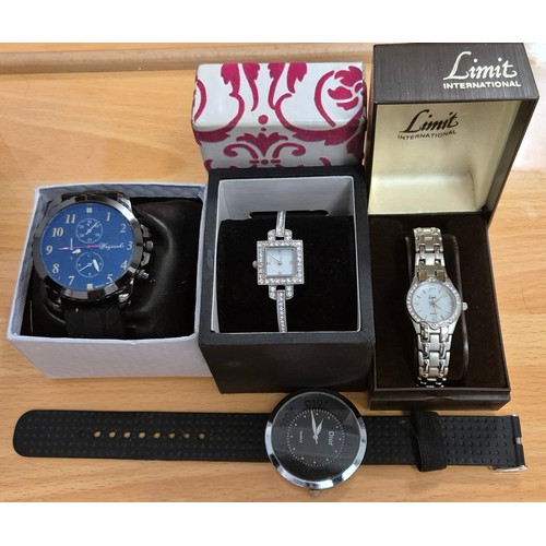 62 - A collection of Boxed & loose watches; Limit, Next, Dior & other