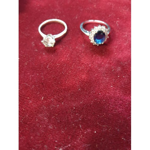 13 - Two vintage Silver rings 2 Size R