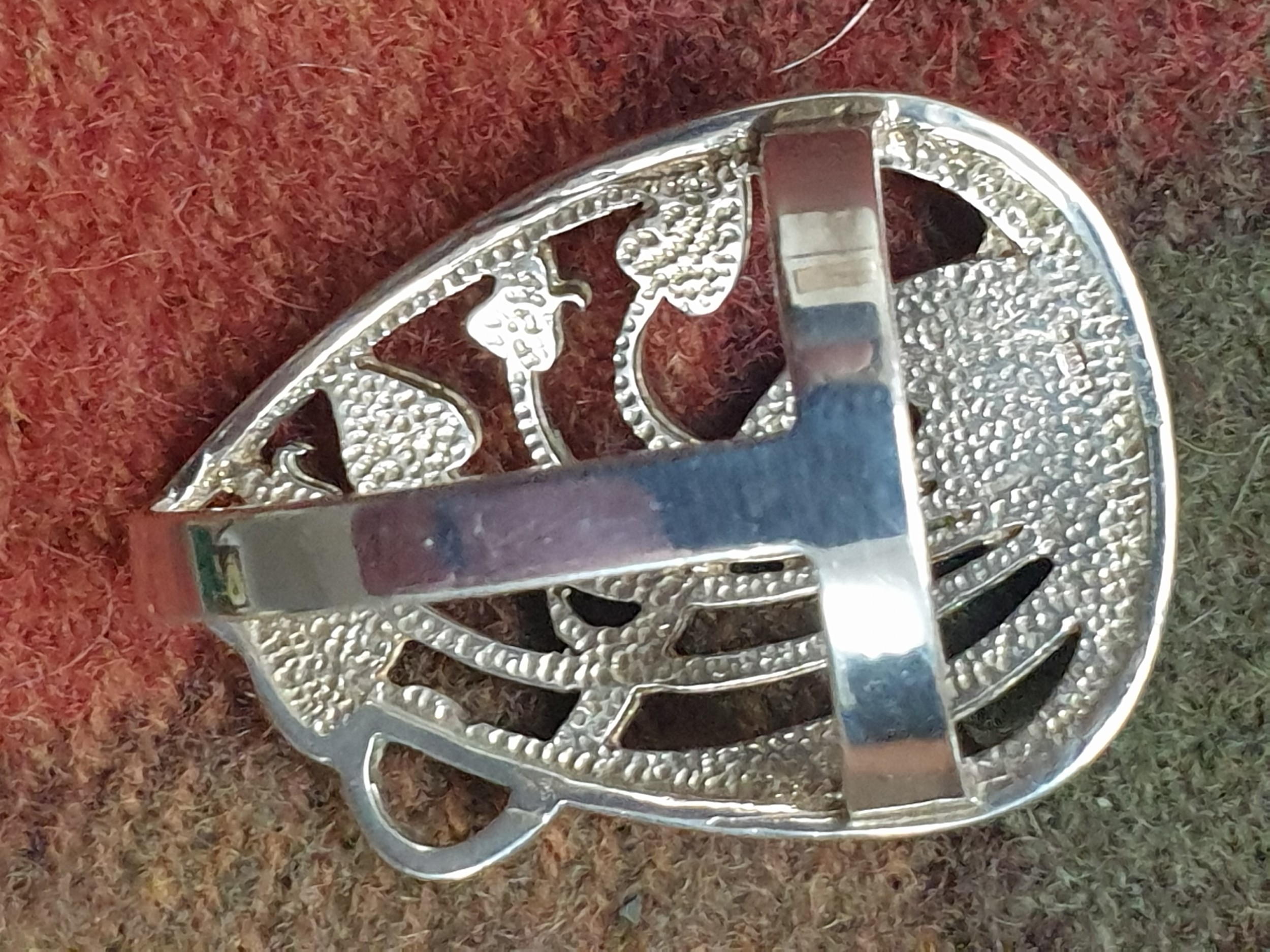 Silver Ortak Malcolm Gray Scarf Ring In Rennie McIntosh Style