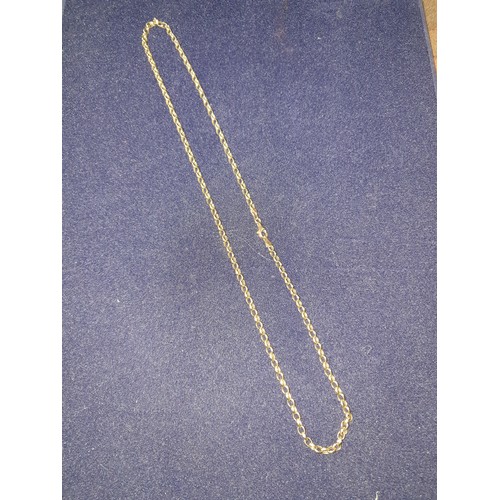 11 - 9ct Gold Belcher Chain. 20 inches . Weighs 9.28grams