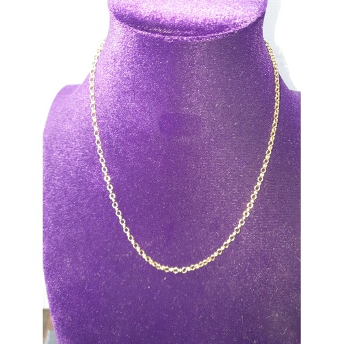 11 - 9ct Gold Belcher Chain. 20 inches . Weighs 9.28grams