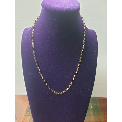 8 - 9ct Yellow Gold 24 Inch Belcher Chain 7.18grams.