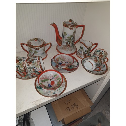 337 - Shelf Of Oriental collectables Items Etc