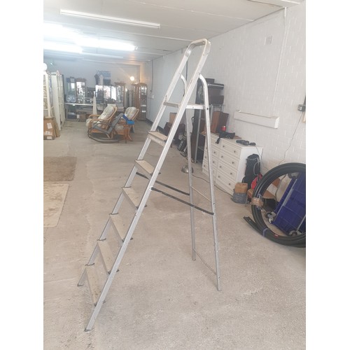 314 - Large Set Of Aluminium Step Ladders